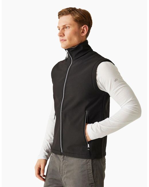 Regatta Black Professional Softshell 2 Layer Body Warmer for men