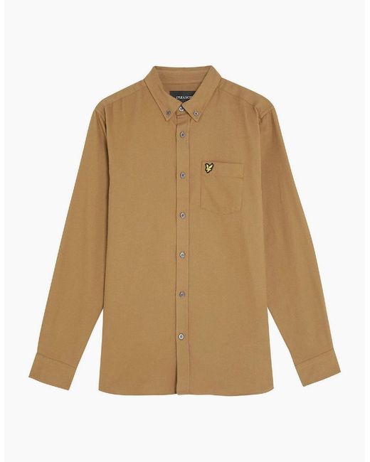 Lyle & Scott Natural Flannel Shirt for men