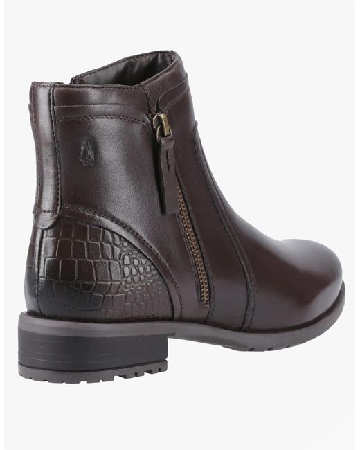 Hush Puppies Brown Scarlett Leather Ankle Boots