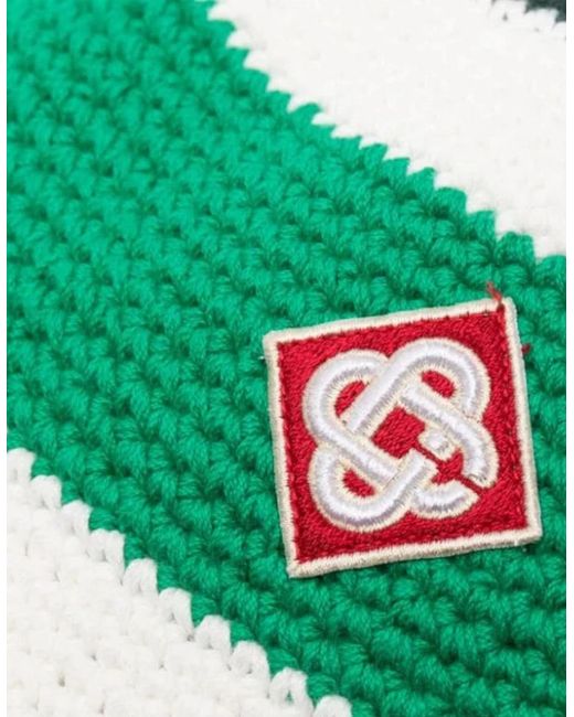 Casablanca Green Cotton Crochet Hat for men