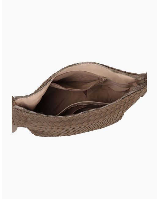David Jones Brown Rennes Weave Hobo Bag