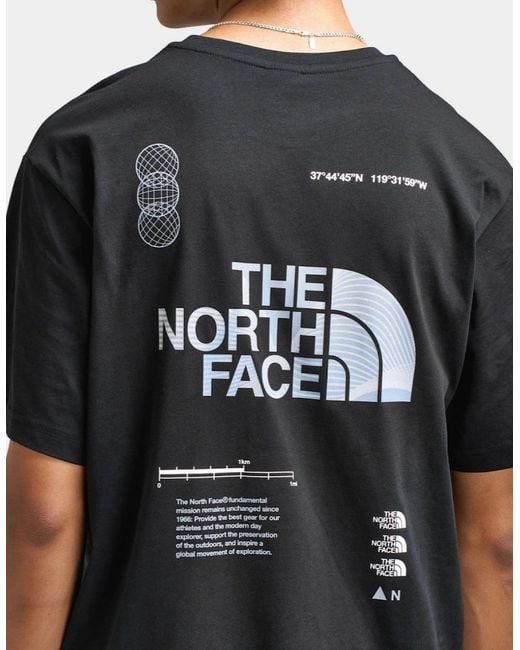 The North Face Black Graphic Relaxed Ss for men