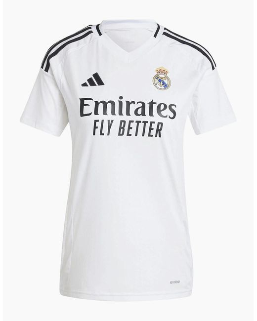 Adidas White Jersey Raglan Sleeve V-Neck Competition T-Shirt