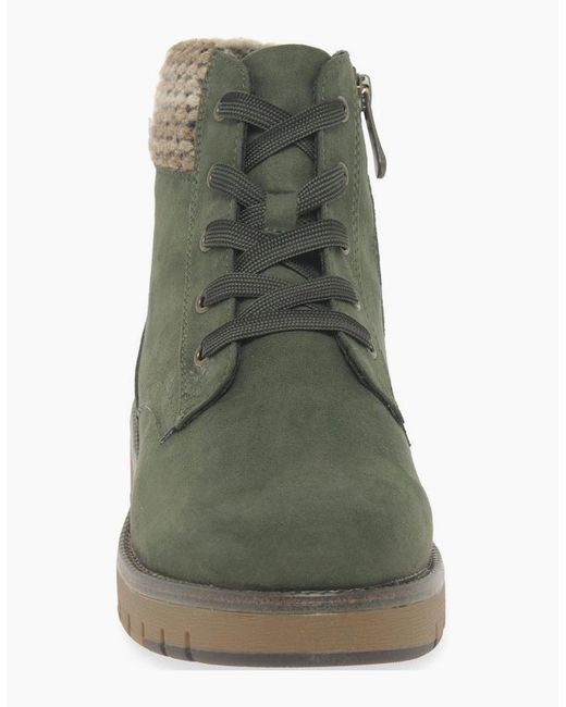 Marco Tozzi Green Dallas Ankle Boots