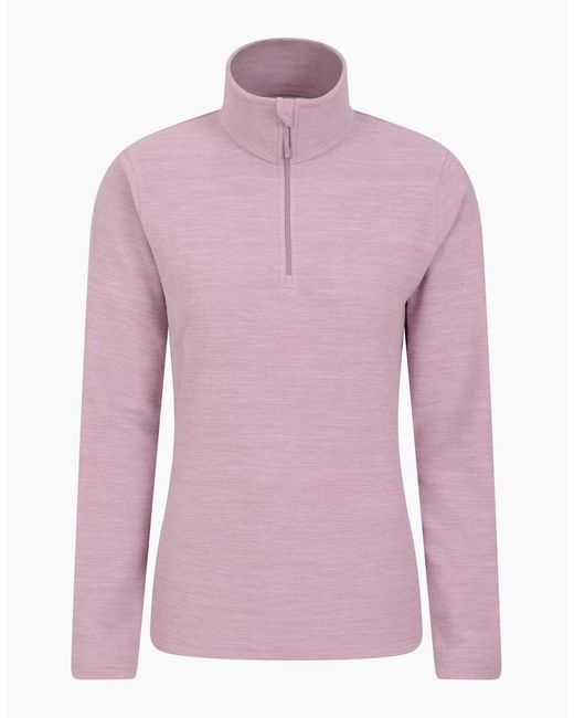 Mountain Warehouse Pink Ladies Snowdon Melange Fleece Top