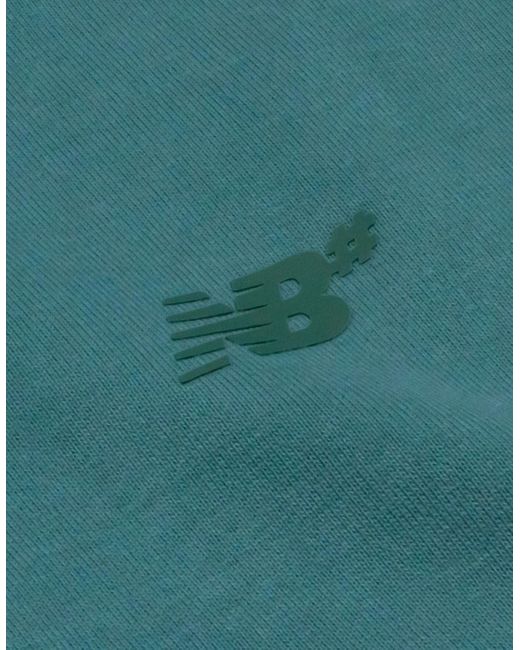 New Balance Blue French Terry Hooded Sweatshirt for men