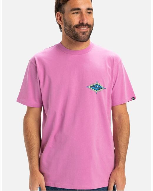 Quiksilver Pink Ev Beach Blast Short Sleeve T-Shirt for men