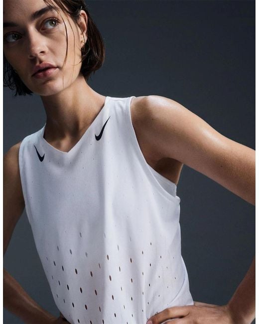 Nike Blue Dri Fit Adv Running Singlet