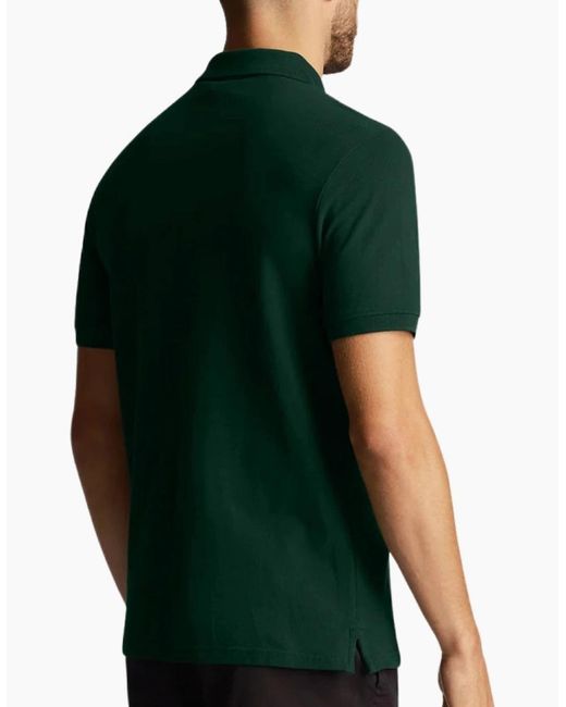 Lyle & Scott Green Lyle & Scott Dark Co-Ordinate Print Logo Short Sleeved Polo Shirt for men
