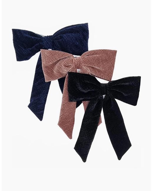 Nooki Design Blue Crinkle Velvet Bow