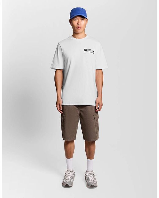 Lyle & Scott White Back Print Graphic T-Shirt for men