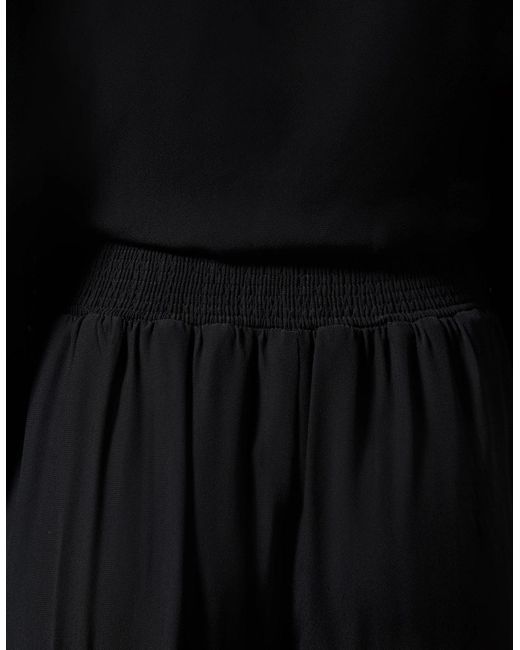 Ro&zo Black Crepe Wide Leg Trouser