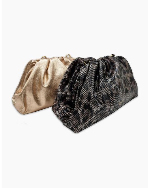 Nooki Design Black Lucinda Clutch Bag-Snake