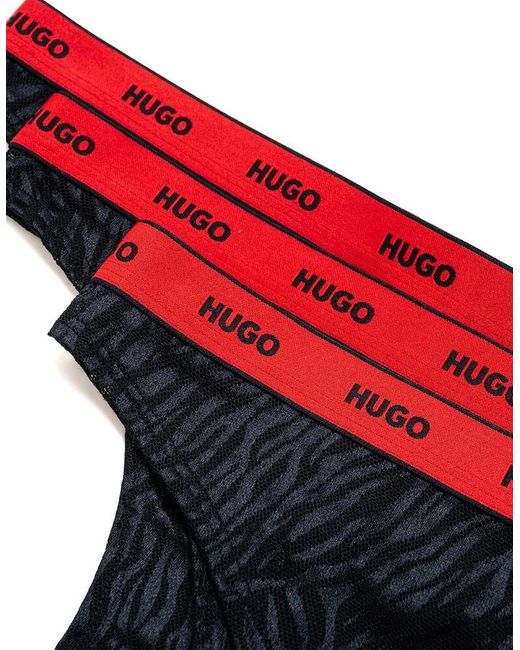 Boss Red 3-Pack Classic Logo Lace Thongs