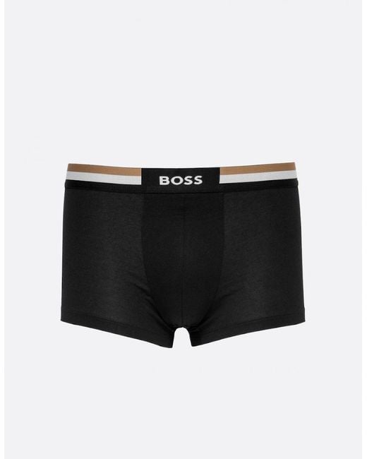 Boss Black Boss Motion 3 Pack Cotton-Blend Trunks With Signature Waistbands for men