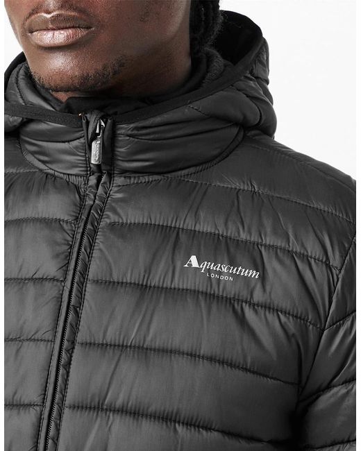 Aquascutum Black Puffer Jacket for men