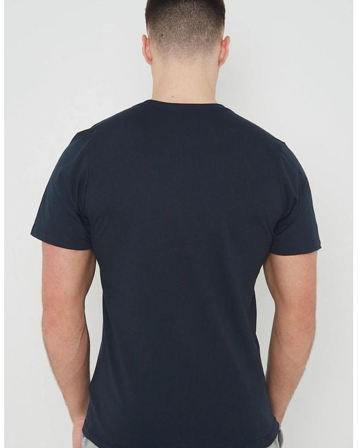 Nike Blue Embroidered Logo Swoosh T Shirt for men