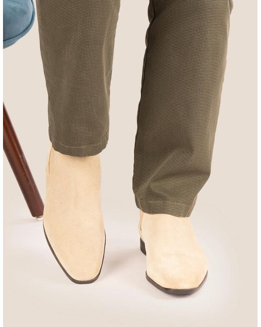 Oswin Hyde Natural Darwin Sand Suede for men