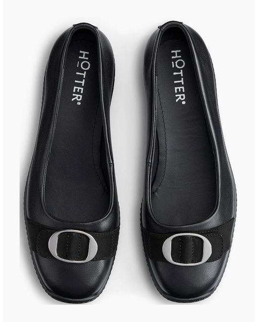 Hotter Black Grace Pumps