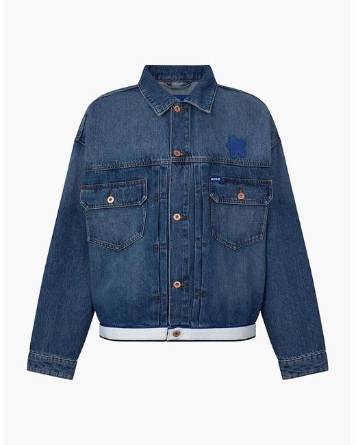 Boss Blue Corso Tape Denim Jacket for men