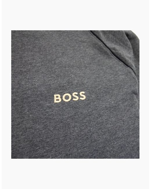 Boss Gray Mix & Match Logo Zip Up Jacket Dark 010 for men