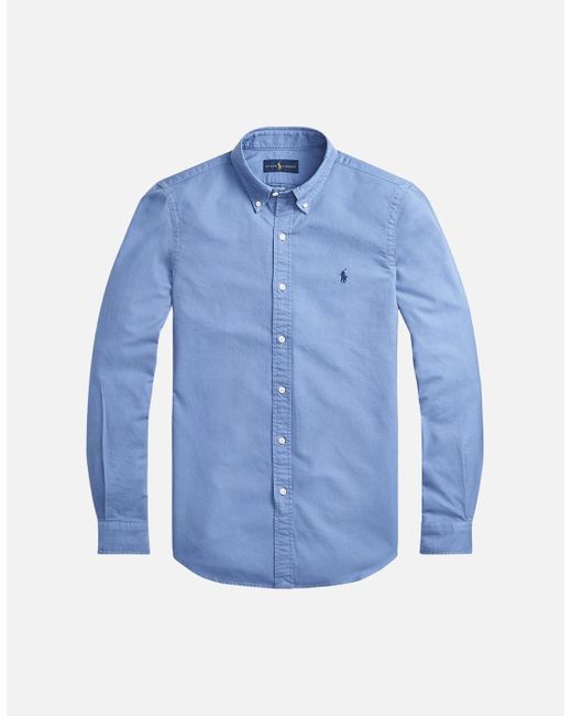 Ralph Lauren Long Sleeve Oxford Shirt in Blue for Men | Lyst UK