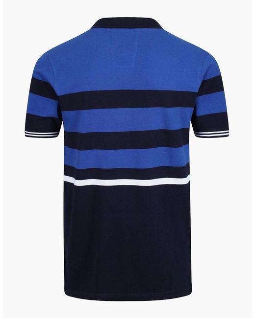 Luke Sport Blue New Mead Striped Polo Shirt for men