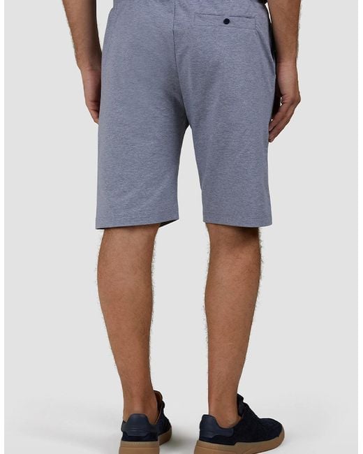 Paul & Shark Blue Shark Badge Stretch Fleece Cotton Bermuda Shorts for men