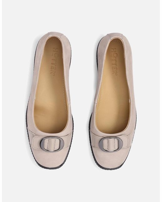 Hotter White Grace Pumps
