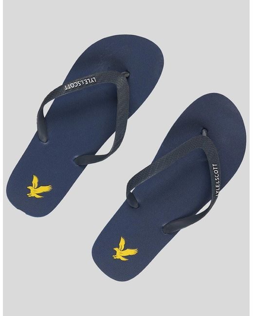 Lyle & Scott Blue Flip Flop for men