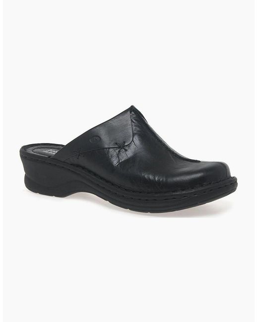 Josef Seibel Black Catalonia Cerys Leather Clogs