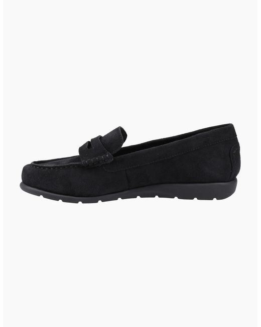 Hush Puppies Black Shelby Suede Loafers