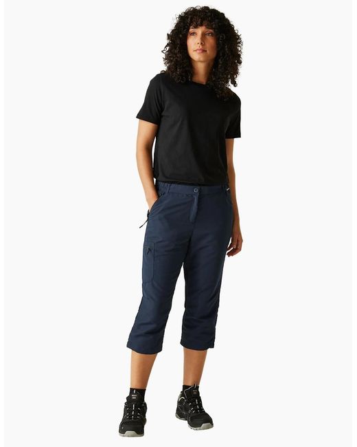 Regatta Blue Ladies Chaska Iii Walking Capri Cropped Trousers