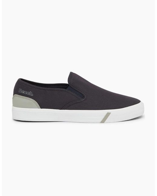 Bench Blue Solid Patterned Slip-On Sneakers for men