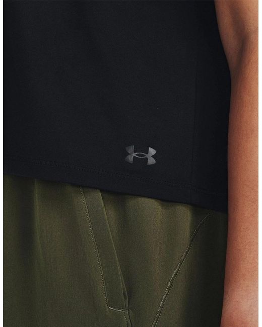 Under Armour Black Armour Motion Ss Gym Top