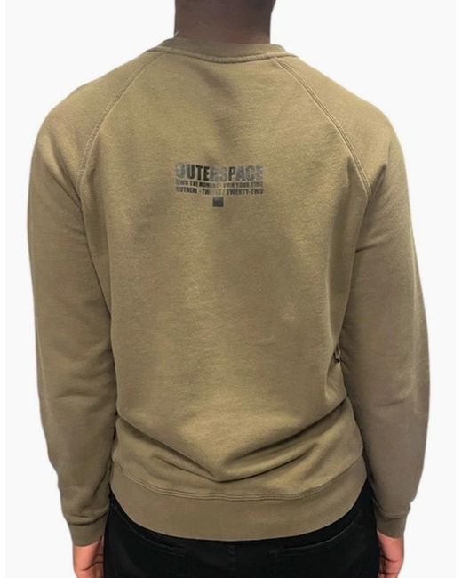 OUTHERE Green Small Logo Sweatshirt for men