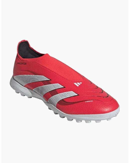 Adidas Red League Laceless Astro Turf Football Boots for men