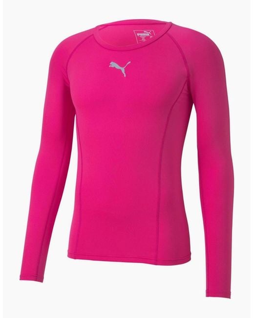 PUMA Pink Liga Baselayer Tee Ls T-Shirt for men