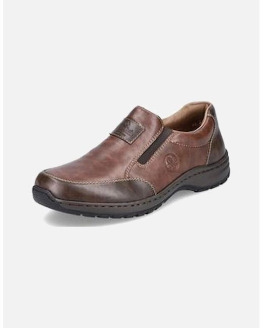 Rieker Brown Slip On Shoe 03354-26 Wide Fit for men