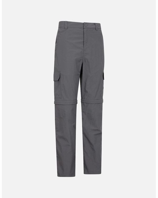 Mountain Warehouse Gray Explore Zip-Off Trousers for men
