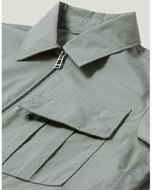 Belstaff Gray Cargo Overshirt A1-26 Atlantic for men