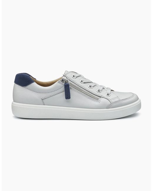Hotter White Chase Ii Wide Fit Trainers