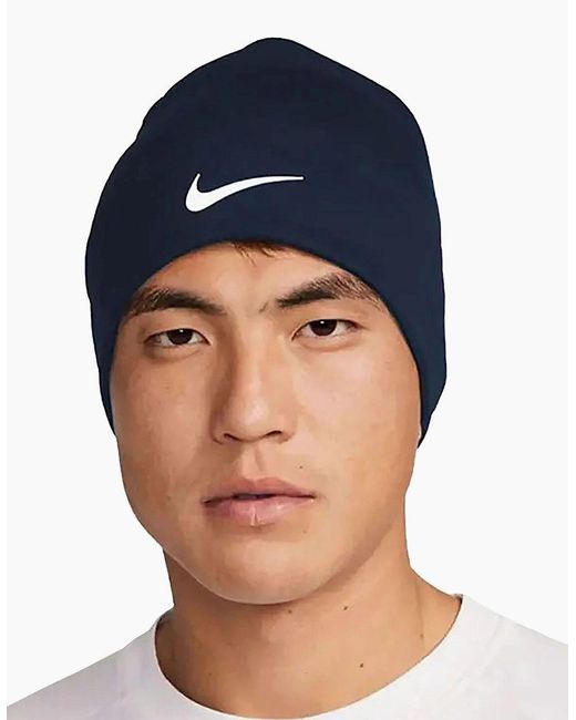 Nike Blue Therma Fit Swoosh Fleece Beanie