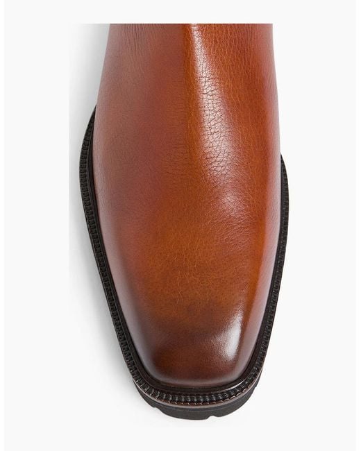 Oliver Sweeney Brown Milled Leather Chelsea Boots for men