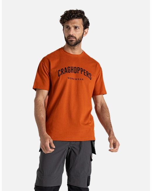 Craghoppers Orange Batley Work T-Shirt for men