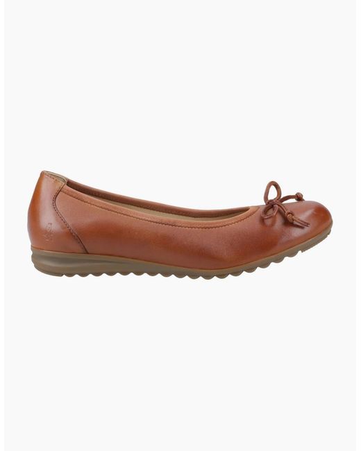Hush Puppies Brown Lucille Bow Ballerina Shoes