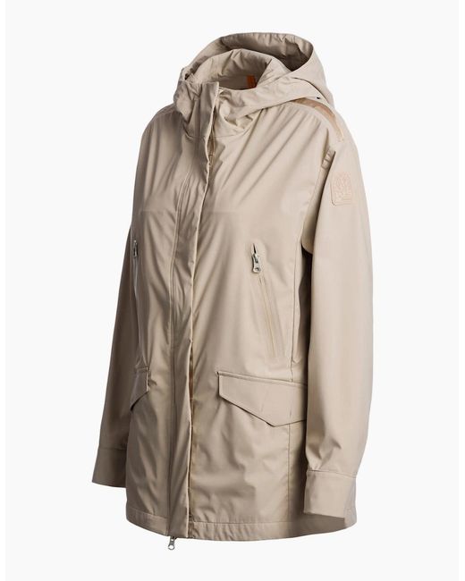 Parajumpers Natural Long Cream Hooded Jacket