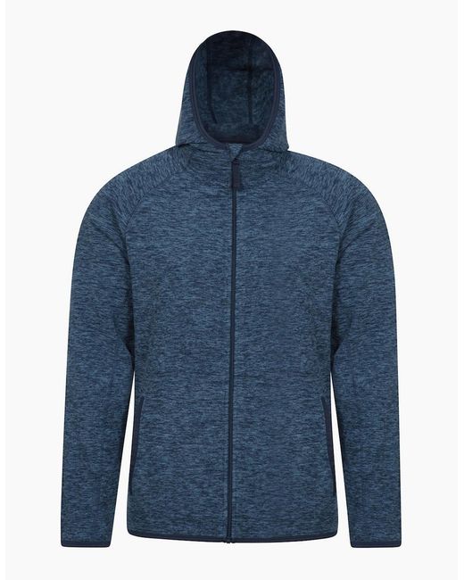 Mountain Warehouse Blue Snowdon Ii Full Zip Hoodie for men