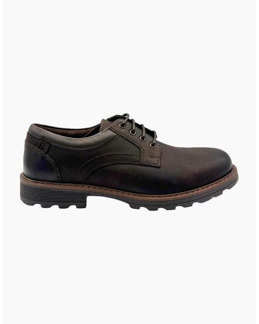 Rockport Black Marshall Plain Toe Derby Shoes for men