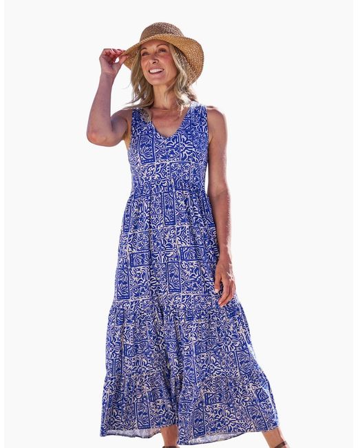Mountain Warehouse Blue Ladies Kyoto Sleeveless Dress